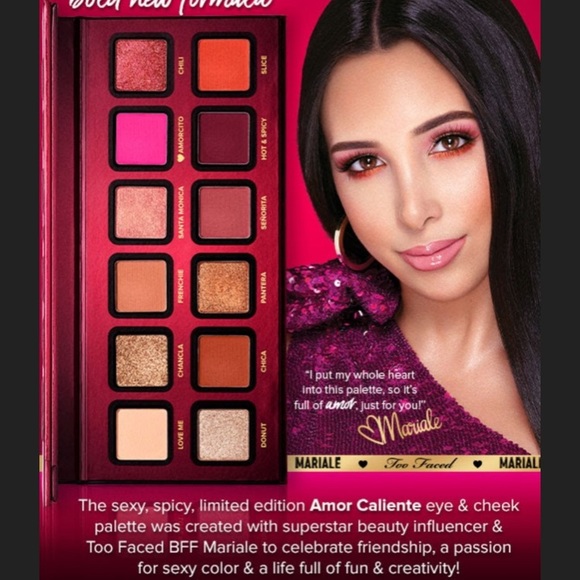 Too Faced Amor Caliente eyeshadow and cheek palette Limited Edition NEW - Picture 2 of 5